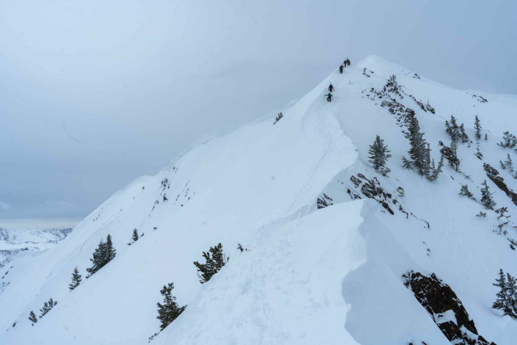 A group just short of the summit.