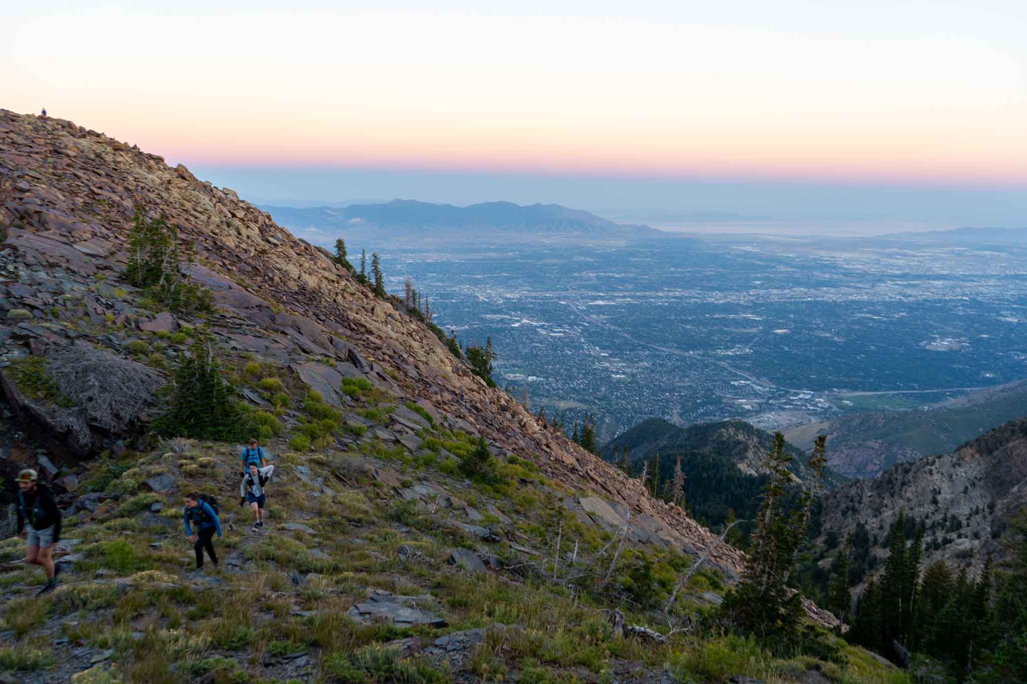 Early on the ridge of the WURL