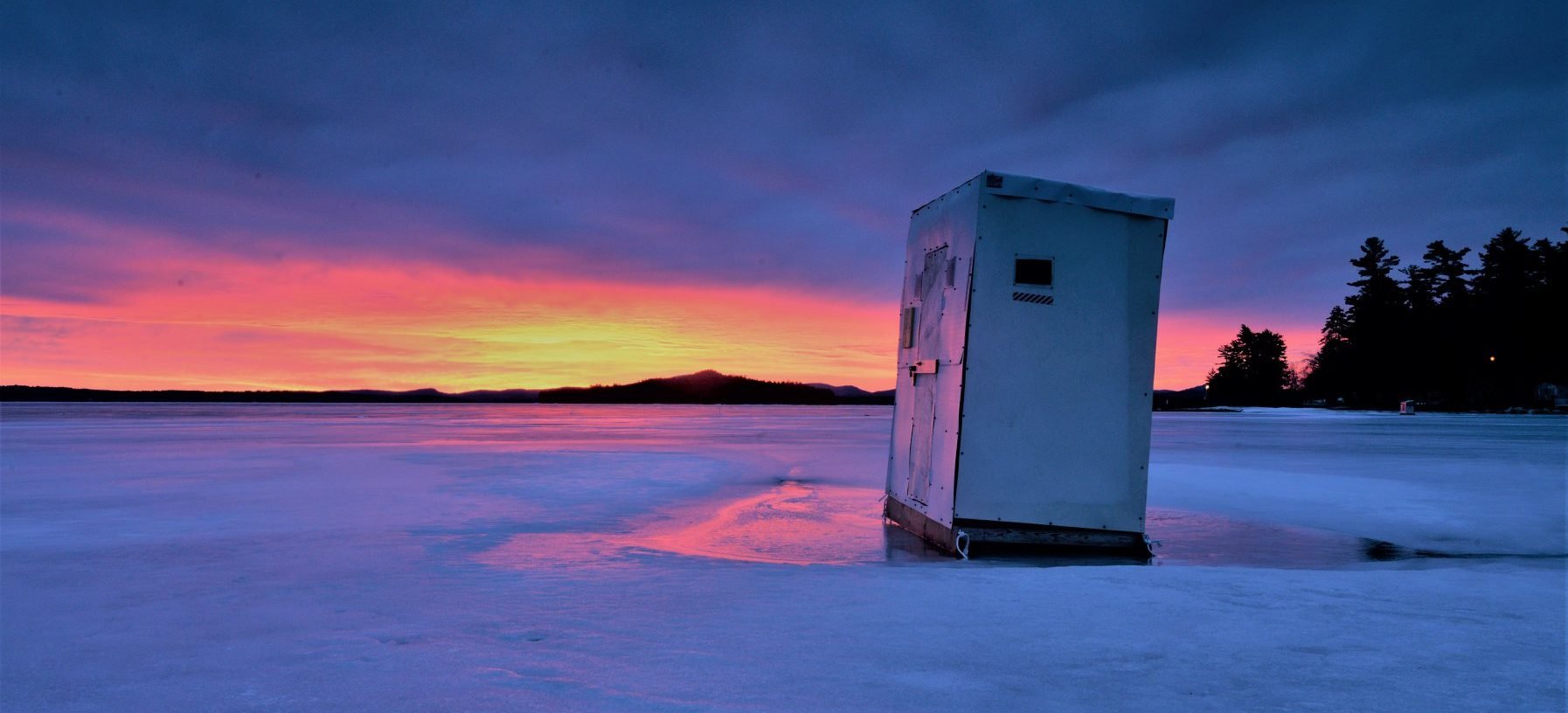 Ice Fishing Lake Winnipesaukee, NH