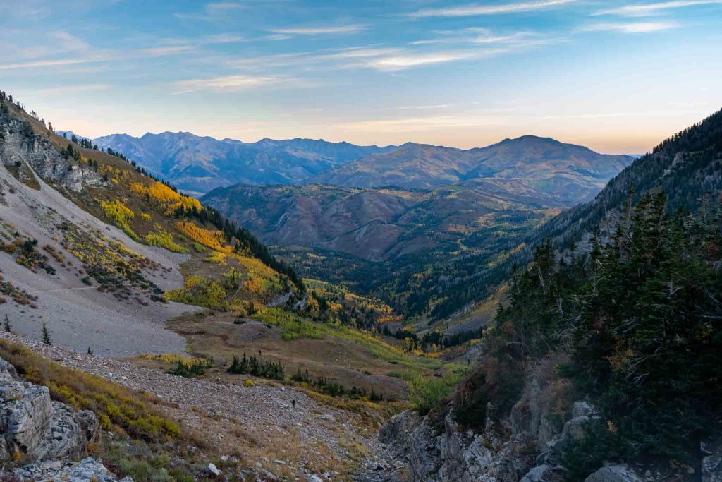 Looking back towards the Timpooneke Trailhead