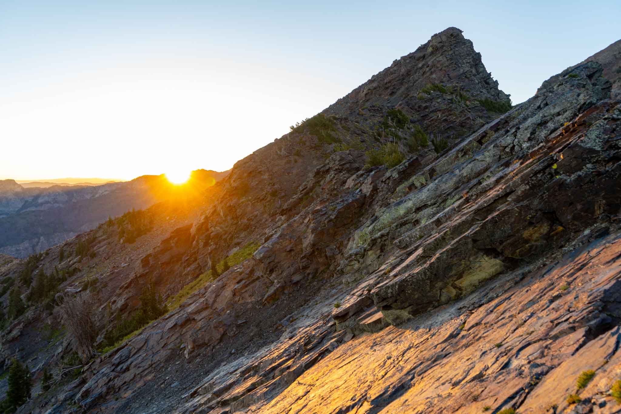 Sunrise heading towards Twin Peaks (not in sight yet)